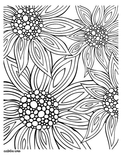printable coloring pages  summer flowers summer diy