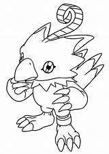 Digimon Biyomon Pintar Colorironline Descripción Dibujosonline sketch template