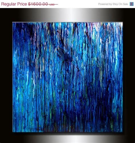 large blue abstract painting wall art painting abstract art etsy