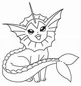 Vaporeon Pokemon Coloring Pages Drawing Eevee Printable Draw Color Evolutions Print Clipart Evolution Drawings Book Kids Getcolorings Sheets Adult sketch template