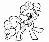 Pony Coloring Little Pages Pie Pinkie Rainbow Dash sketch template