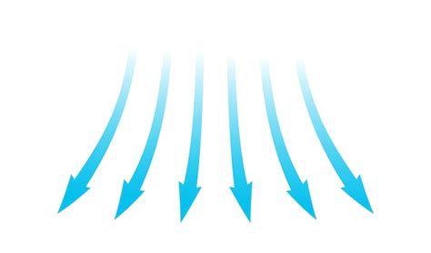 premium vector air flow blue arrows showing direction  air movement