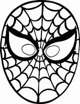 Spiderman Mask Coloring Color Pages Printable Getcolorings Getdrawings sketch template