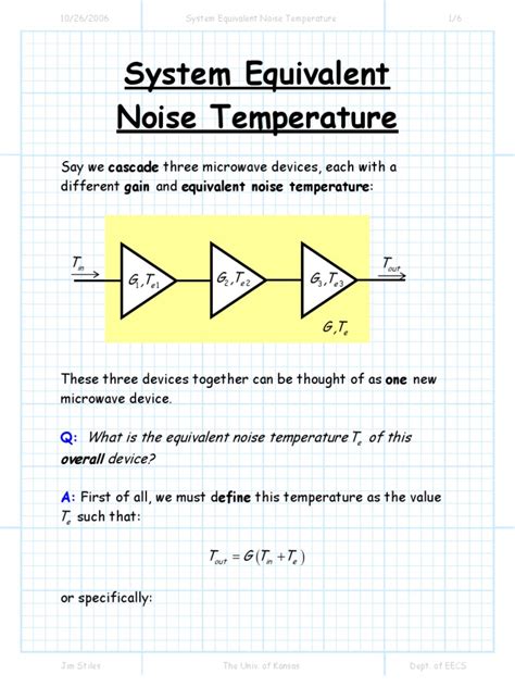 system equivalent noise temperature electrical engineering telecommunications engineering