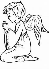 Angel Coloring Pages Printable Baby Angels Color Christmas Colorear Print Clipart Coloringme Prayer Praying Colour Para sketch template