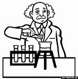 Scientist Coloring Drawing Pages Cliparts Occupations Getdrawings Drawings sketch template