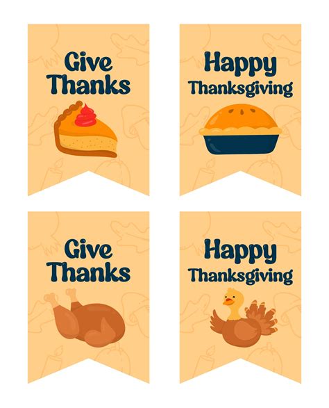 happy thanksgiving tags printable printablee