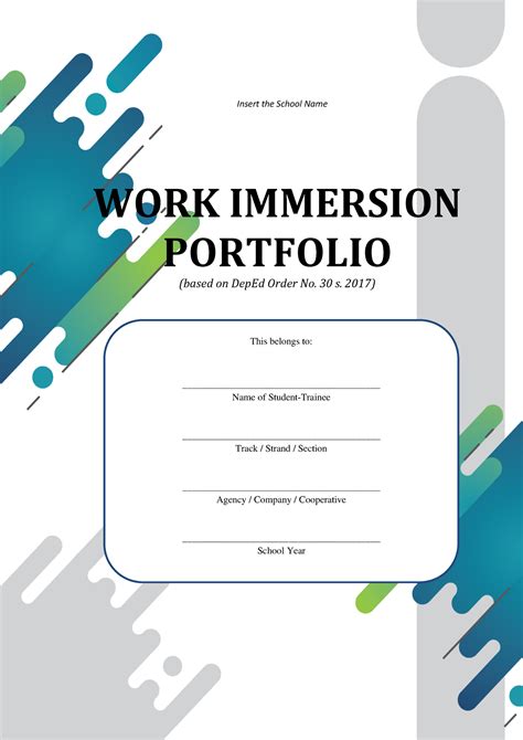 shs work immersion portfolio work immersion portfolio based  deped