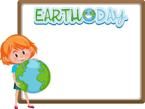 border frame template  earth day theme background  vector