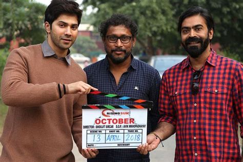 check out varun dhawan on the sets of shoojit sircar s october bollywood latest news