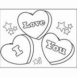 Candy Hearts Coloring Pages Valentines Heart Printable Valentine Choose Board Colouring sketch template