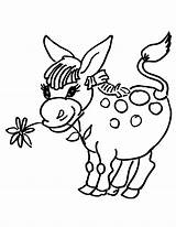 Donkey Coloring Pages Donkeys Flower Little Printable Color Drawing Head Getdrawings Print Coloring2print sketch template