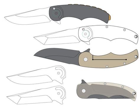 img knife template folding knives knife
