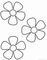 Coloring Flower Pages Print Kids sketch template