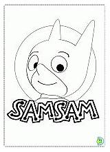 Coloring Samsam Dinokids Pages sketch template