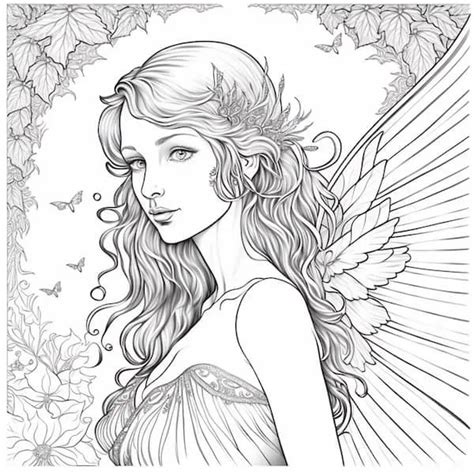 fascinating fairy coloring pages  adults  mindful life