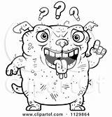 Stupid Coloring Dumb Dog Ugly Clipart Pages Cartoon Outlined Questions Royalty Vector Cory Thoman Rf Illustrations Getcolorings Color Printable sketch template