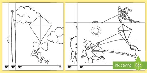 kites colouring pages teacher