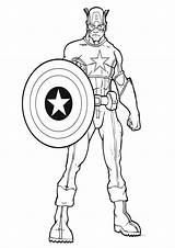 Captain Superhero sketch template