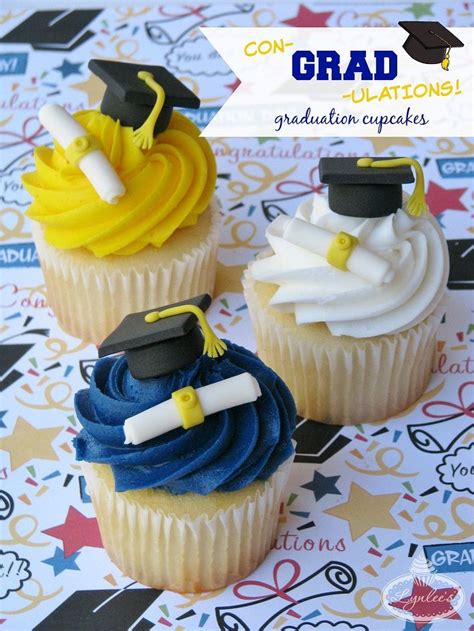graduation cupcakes ideas  pinterest