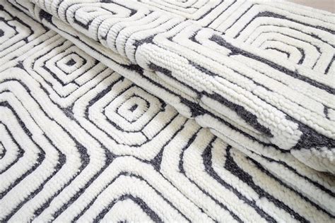 abstract full pile soft carpet  white modern rug boho etsy