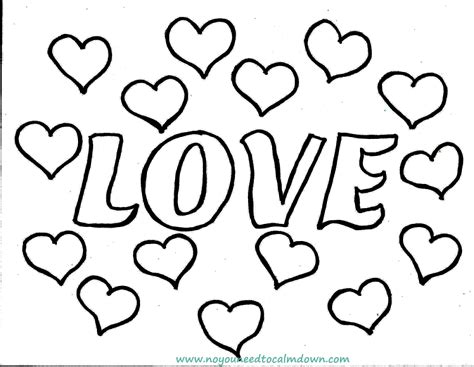 love valentines day coloring page     calm