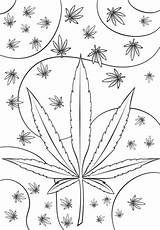 Coloring Weed Pages Psychedelic Printable Trippy Stoner Leaf Pot Drawings Marijuana Drawing Cannabis Adult Funny Awesome Book Cartoon Info Birijus sketch template