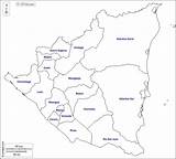 Nicaragua Departments Blank sketch template
