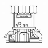 Lemonade Buvette Lemons Drinks Animés Cliparts Icônes sketch template