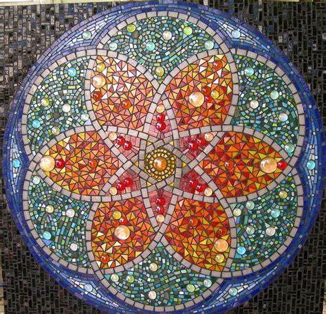 mandala  mosaic art glass mosaic art stained glass mosaic