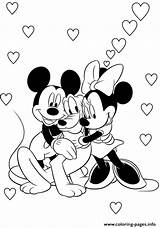 Pluto Minnie Mickey Mouse Coloring Pages Printable Disney F912 Coloring4free Mini Cartoons Color Minie Colouring Choose Board sketch template