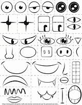 Face Cut Emotions Paste Printable Faces Craft Activity Parts Make Print Coloring Kids Printables Template Activities Worksheets Preschool Pages Feelings sketch template