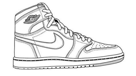 printable nike shoe coloring pages