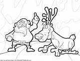 Reindeer Coloring Pages Christmas Rudolph Santa House Book Color Gingerbread Awkward Pizza Kids Printable Man sketch template