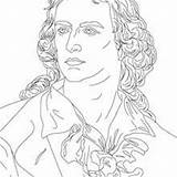 Schiller Beethoven Allemand Mozart Poeta Johann Friederich Christoph Historicos Hellokids Aleman Amadeus Wolfgang Compositeur Ludwig sketch template