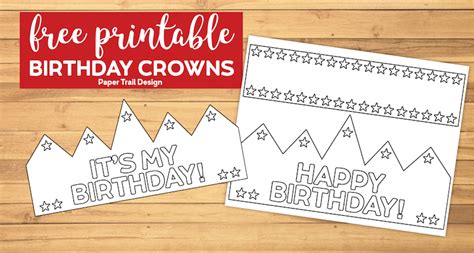 printable happy birthday crown paper trail design