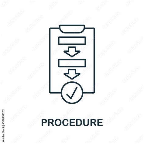 procedure icon outline style thin  creative procedure icon