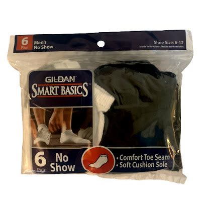 gildan smart basics mens socks  show shoe size    pairs black  white ebay