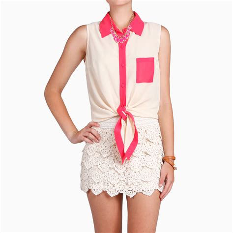 Color Block Retro Button Down By In Style