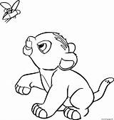 Simba Chasing sketch template