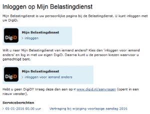 belastingdienst inloggen digid inloggennl