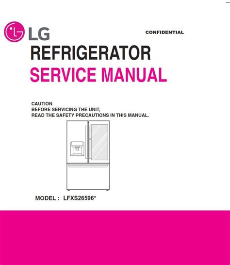 lg lfxss lfxsm refrigerator service manual  serviceandrepair