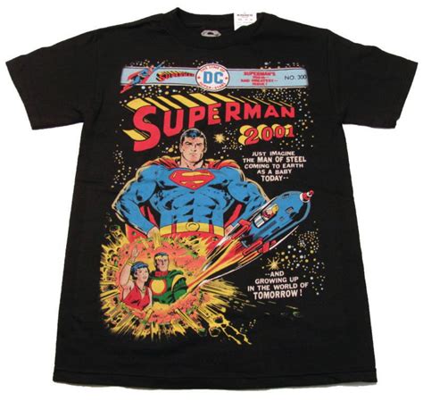 Dc Comics Mens L Superman Tee Shirt Black T Shirt Mens Large