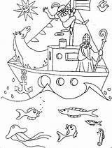 Sinterklaas Stoomboot Kleurplaten Animaatjes sketch template