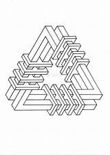 Coloring Geometric Penrose Isometric Regolo54 Escher Mathart Sym sketch template