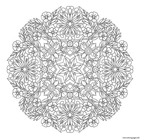 advanced mandala complex creative design coloring page printable