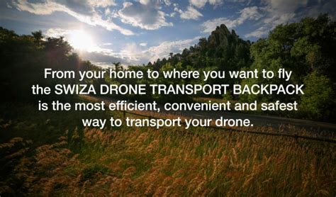 swiza drone transport backpack  worlds  commercially produced universal dedicated