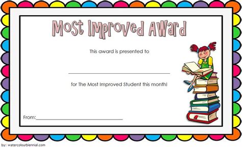 improved student award certificate template   student