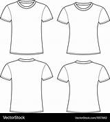 Blank Template Shirts Shirt Vector Tshirt Outline Printable Royalty Tee Templates Vectorstock Choose Board sketch template
