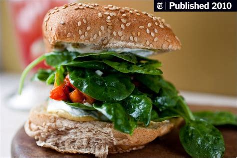 Spinach Salad Roasted Red Pepper And Goat Cheese Bun The New York Times